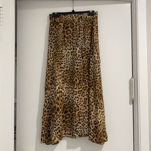 Zara animal print midi skirt